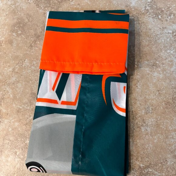 Vintage NFL Miami Dolphins Long Retro Logo 'Dolphins' Banner 93" x 24" Flag - Picture 9 of 10